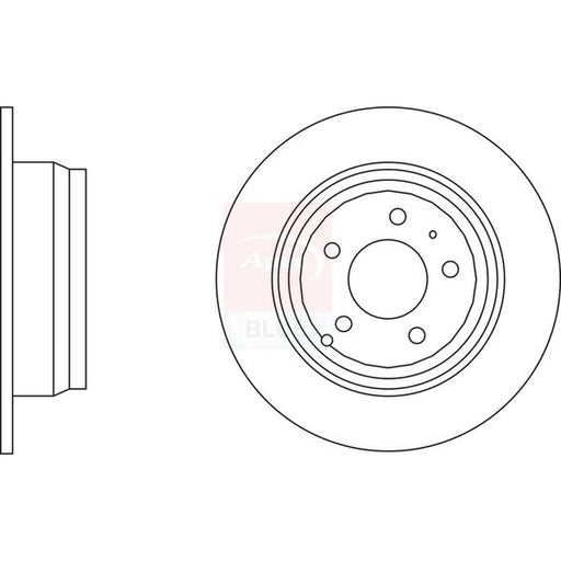 Apec 2 x Solid Rear Brake Discs SDK6189