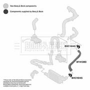 Borg & Beck Intercooler Turbo Charge Air Hose BTH1380