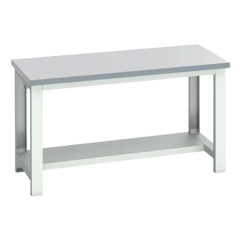 Bott Cubio Bench with Half Shelf, Laminate Top 1500 750-900mm