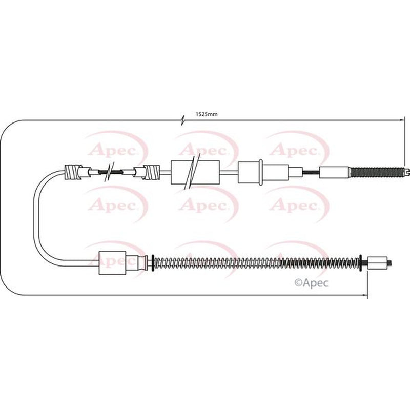 Apec Handbrake Cable Left Rear CAB1405