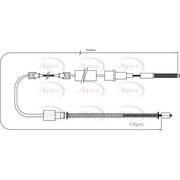 Apec Handbrake Cable Left Rear CAB1405