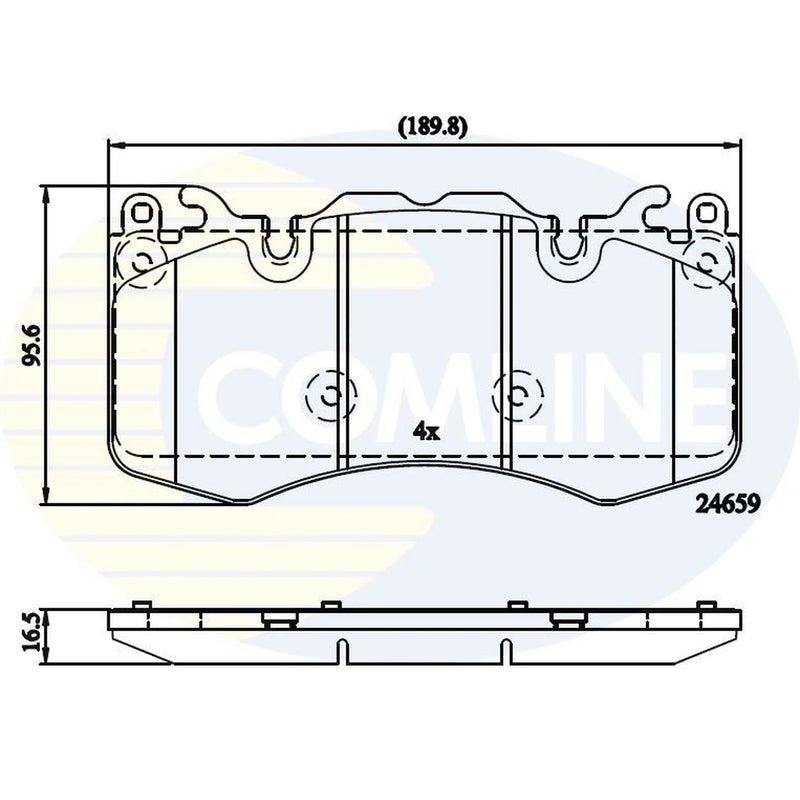 Comline 4 x Front Brake Pad Set CBP02211