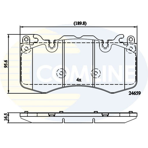 Comline 4 x Front Brake Pad Set CBP02211