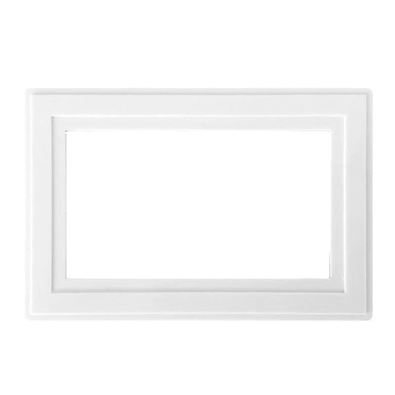 Dencon White Finger Plate 2-Gang - 88062NB