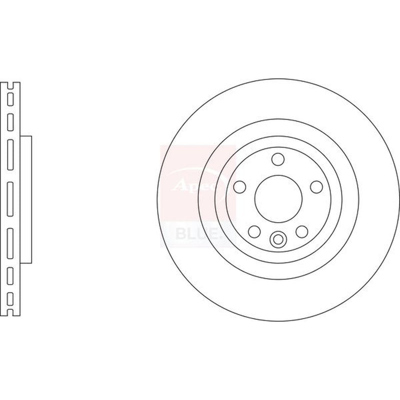 Apec 2 x Vented Rear Brake Discs SDK6962