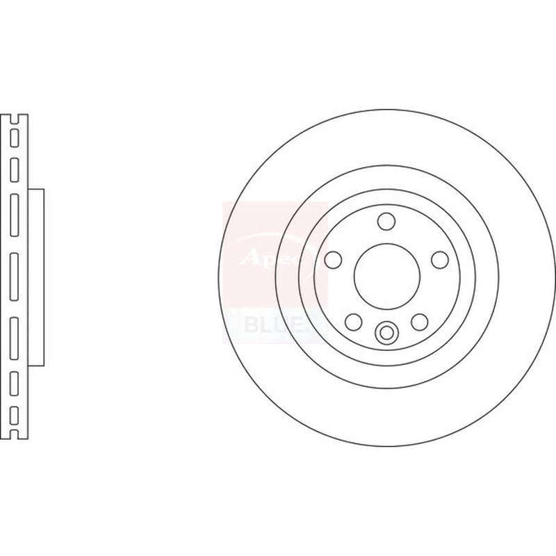 Apec 2 x Vented Rear Brake Discs SDK6962