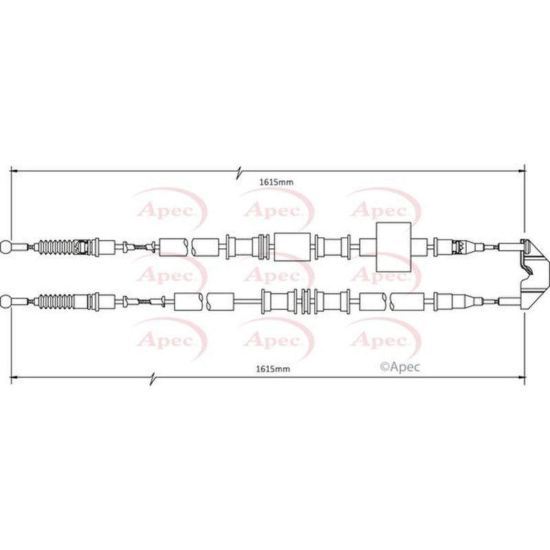 Apec Handbrake Cable Left Rear CAB1477