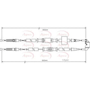 Apec Handbrake Cable Left Rear CAB1477