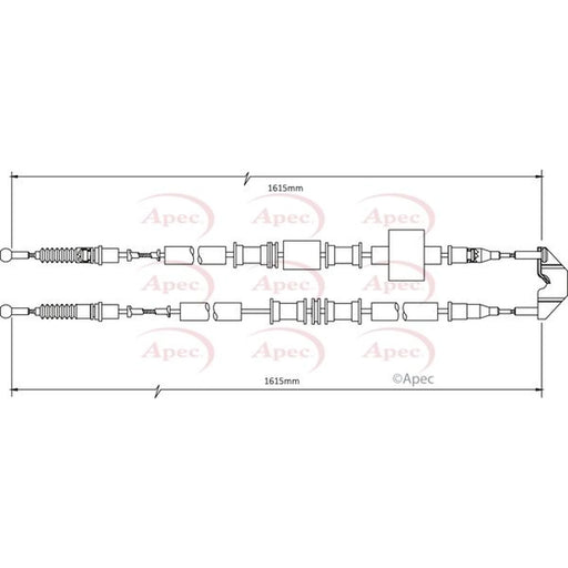 Apec Handbrake Cable Left Rear CAB1477