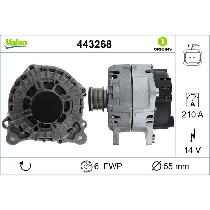 Valeo Car Alternator 12V 443268