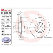 Brembo 2 x Front Brake Discs 09.C658.11