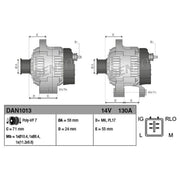 Denso Car Alternator 12V DAN1013