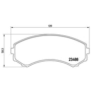 Brembo 4 x Front Brake Pad Set P54029