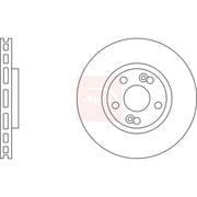 Apec 2 x Vented Front Brake Discs DSK2216
