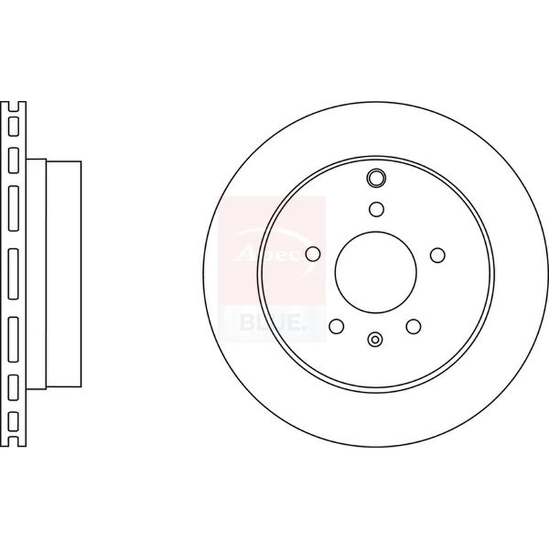 Apec 2 x Vented Rear Brake Discs SDK6587