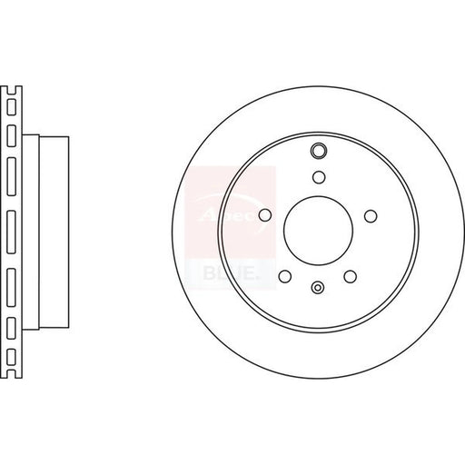 Apec 2 x Vented Rear Brake Discs SDK6587