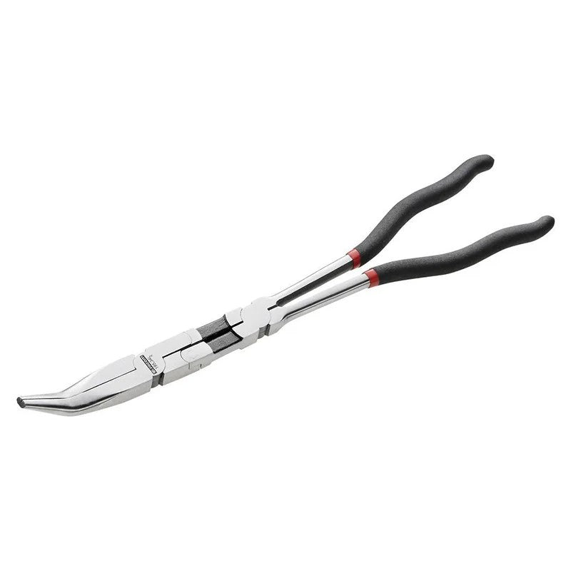 Facom Double Jointed Extra Long Half-Round Nose Pliers 45° Angle 340mm - 195.34L