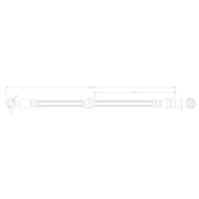 Juratek Brake Hydraulic Hose Line Front Left JBH1407L