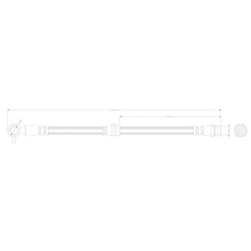 Juratek Brake Hydraulic Hose Line Front Left JBH1407L