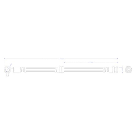 Juratek Brake Hydraulic Hose Line Front Left JBH1407L