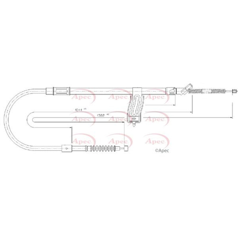 Apec Handbrake Cable Right Rear CAB1687
