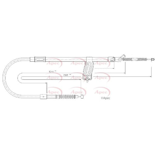 Apec Handbrake Cable Right Rear CAB1687