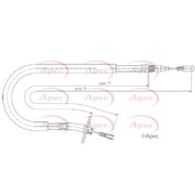 Apec Handbrake Cable Left Rear CAB1848