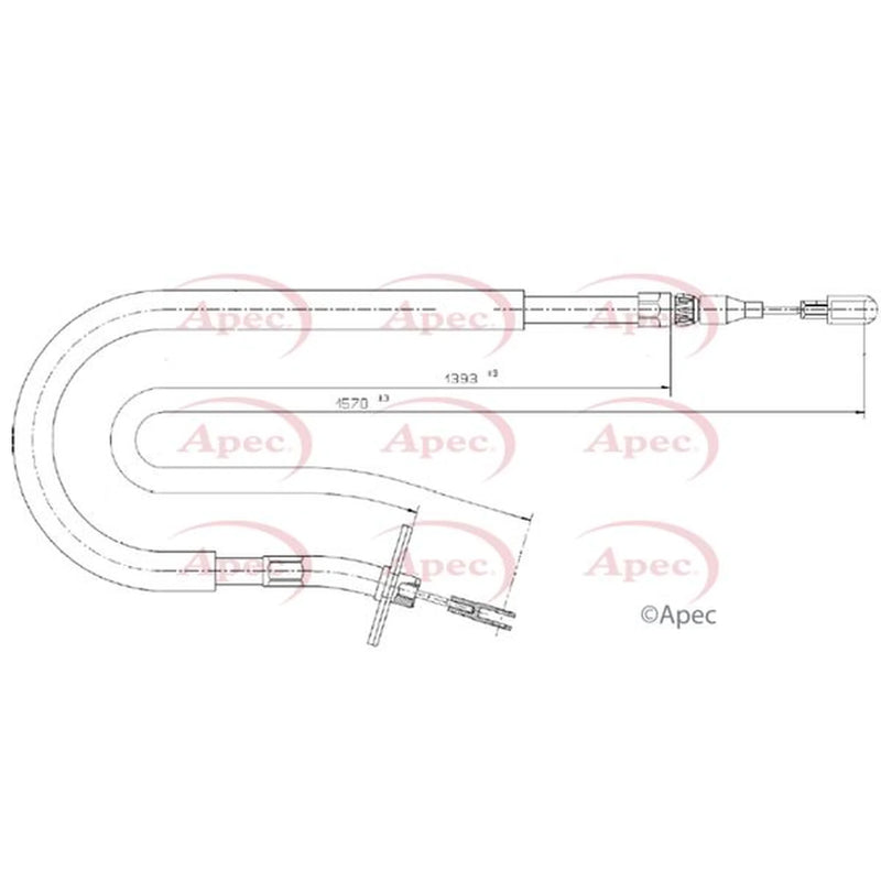 Apec Handbrake Cable Left Rear CAB1848