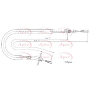 Apec Handbrake Cable Left Rear CAB1848