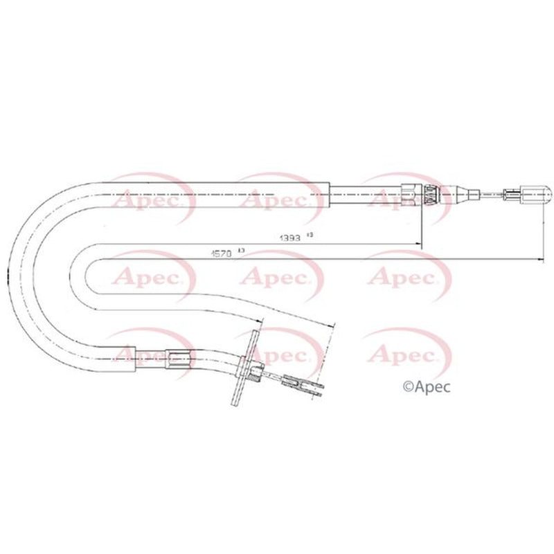 Apec Handbrake Cable Left Rear CAB1848