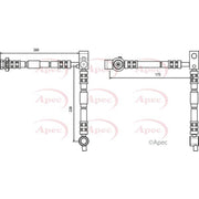 Apec Brake Hydraulic Hose Line Front Left HOS3715