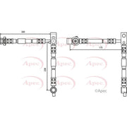 Apec Brake Hydraulic Hose Line Front Left HOS3715