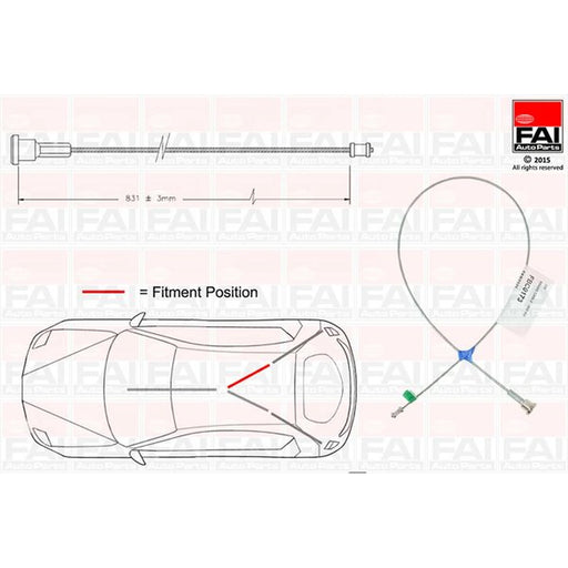 FAI Handbrake Cable Centre FBC0173