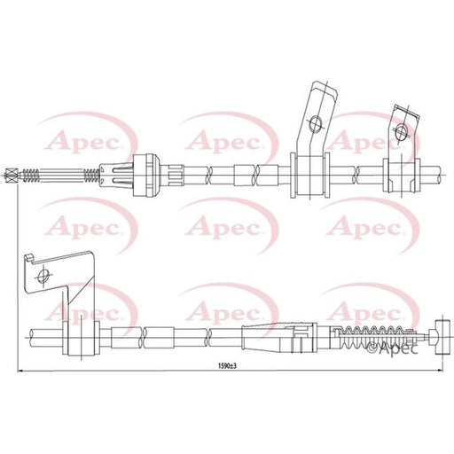 Apec Handbrake Cable Right Rear CAB1427