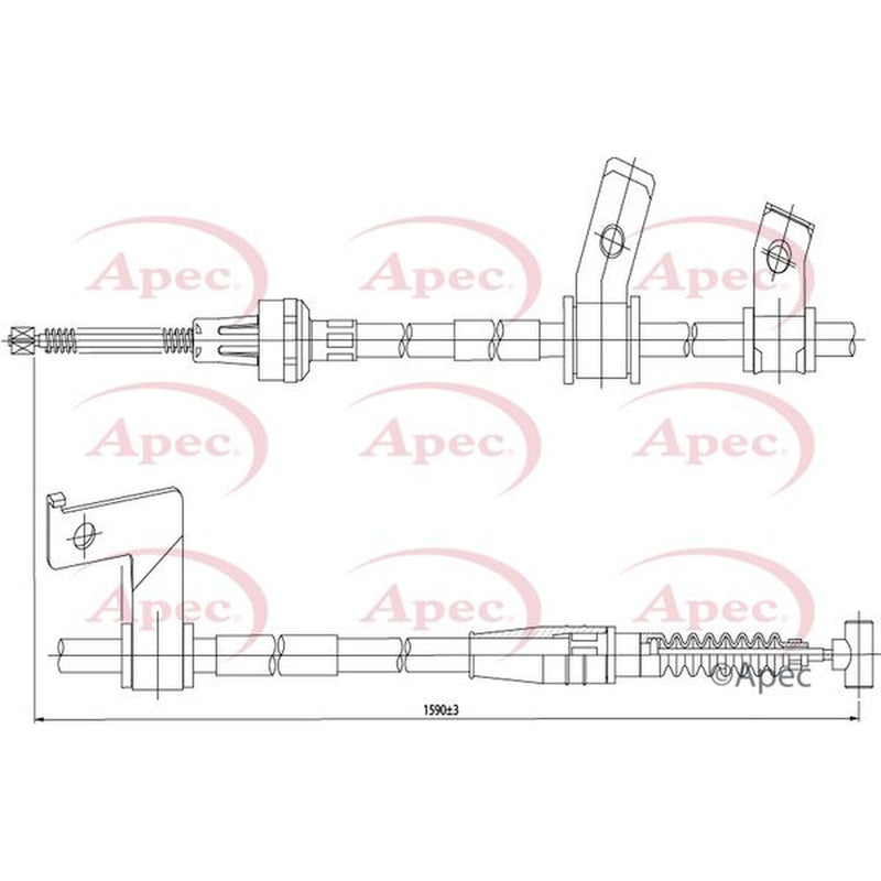 Apec Handbrake Cable Right Rear CAB1427