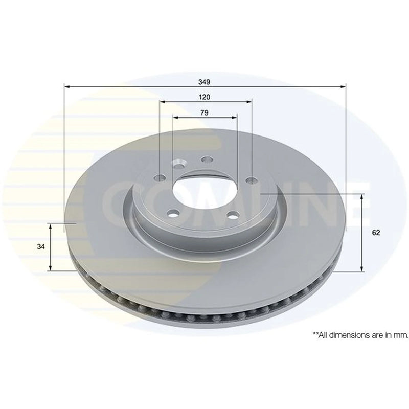 Comline 2 x Front Brake Discs ADC5046V