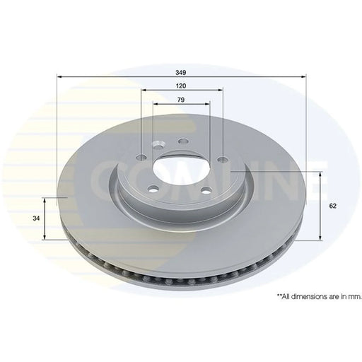 Comline 2 x Front Brake Discs ADC5046V
