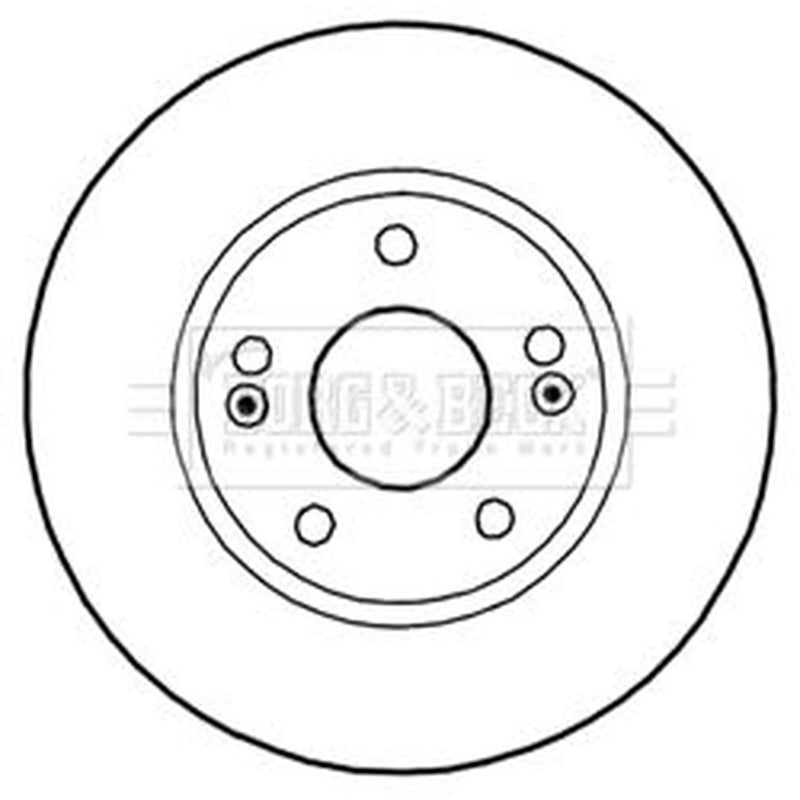 Borg & Beck 2 x Vented Front Brake Discs BBD5270