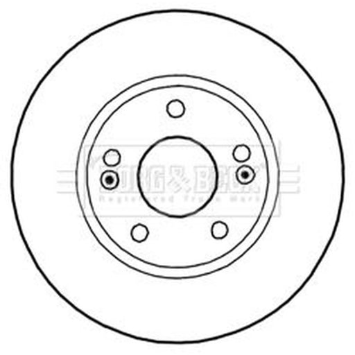 Borg & Beck 2 x Vented Front Brake Discs BBD5270