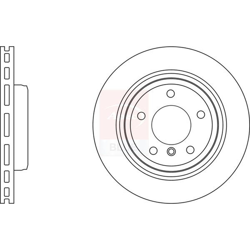 Apec 2 x Vented Rear Brake Discs SDK6805