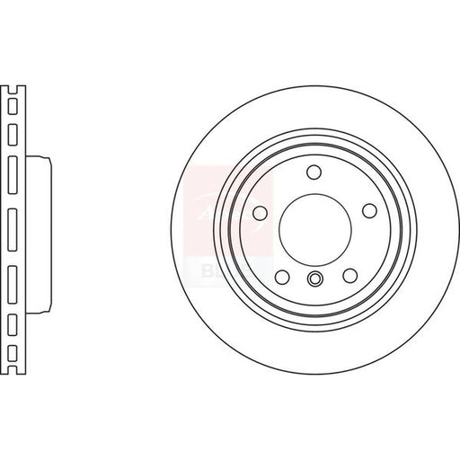 Apec 2 x Vented Rear Brake Discs SDK6805