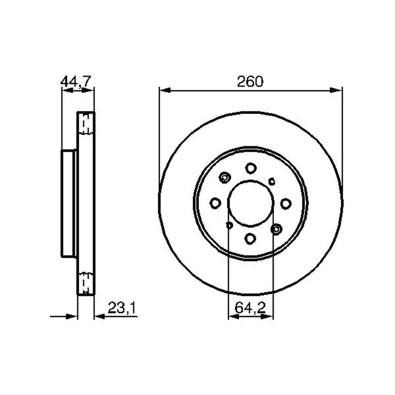 Bosch 2 x Vented Front Brake Discs 0 986 479 226