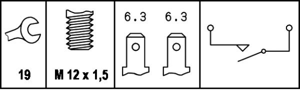 Hella 6ZF 004 846-001 Switch, reverse light