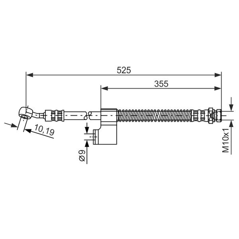 Bosch Brake Hydraulic Hose Line Front Right 1 987 476 189