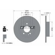 Textar 2 x Solid Front Brake Discs 92131803
