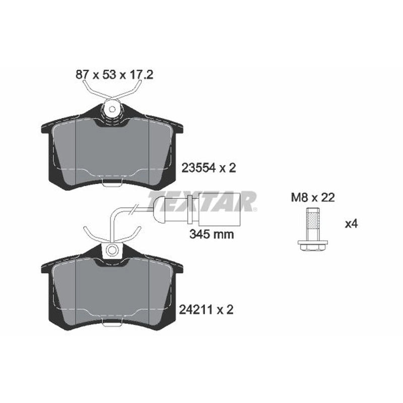 Textar Rear Brake Pad Set 2421101