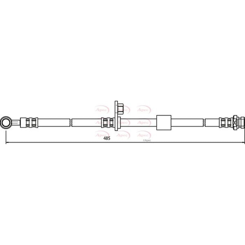 Apec Brake Hydraulic Hose Line Front HOS3596