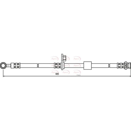 Apec Brake Hydraulic Hose Line Front HOS3596