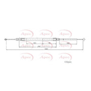 Apec Handbrake Cable Left Rear CAB1750