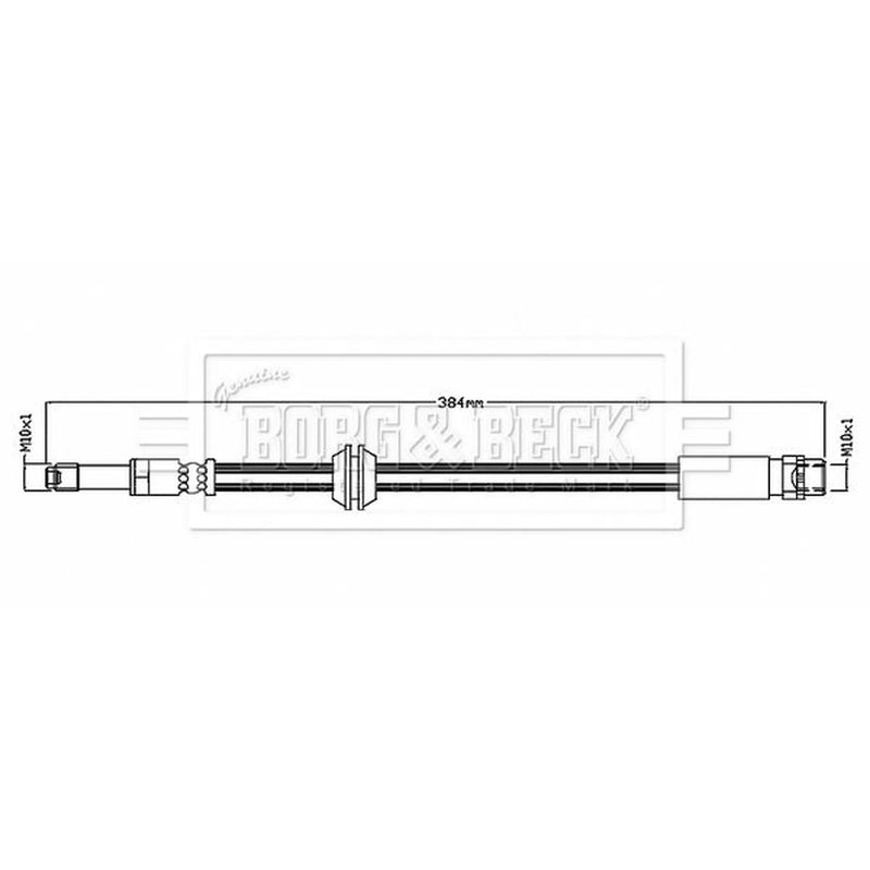 Borg & Beck Brake Hydraulic Hose Line Rear Left BBH8838